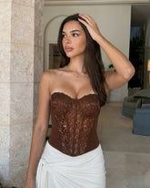 Corset Antonieta café