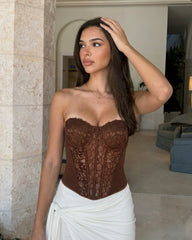 Corset Antonieta café