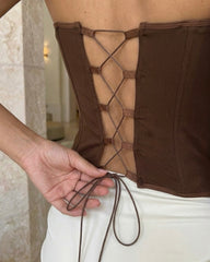 Corset Antonieta café