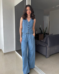 Set Macarena azul medio