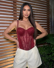 Corset Antonieta vinotinto